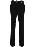 Versace Jeans Couture pantalon fuselé à taille ceinturée - Noir