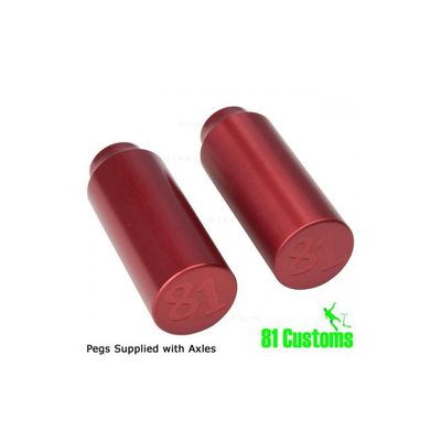 JD Bug 81 custom pegs pair - red