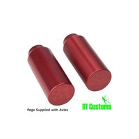 JD Bug 81 custom pegs pair - red