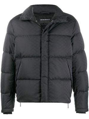 Emporio Armani doudoune en jacquard - Noir