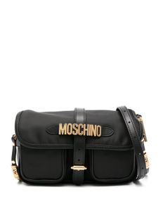 Moschino buckled logo-lettering crossbody bag - Noir