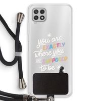Right Place: Samsung Galaxy A22 4G Transparant Hoesje met koord