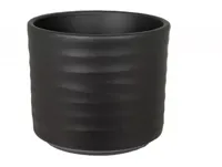 HS Potterie Berlin bloempot keramiek 23x19.5cm antraciet