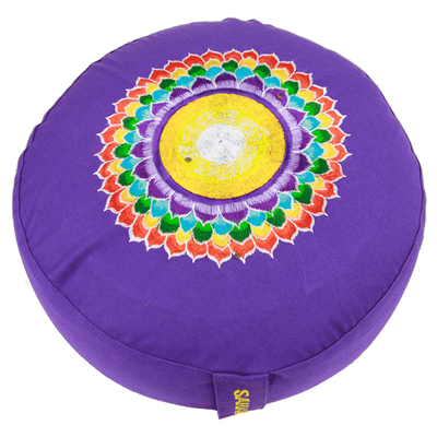 Yogi & Yogini Meditatiekussen Rond Katoen Violet - 7e Chakra