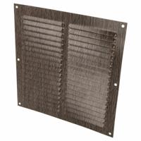 AMIG Ventilatierooster/muurrooster - 200 x 200mm - aluminium - wengehout look - schoepenrooster   -