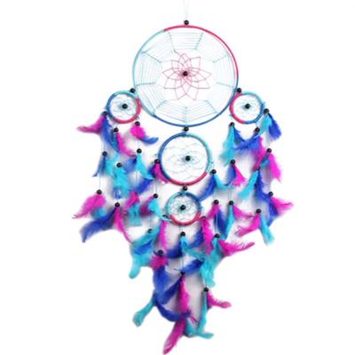 Creatieve hand-geweven ambachten Dream Catcher huis auto muur opknoping decoratie (kleurrijke blauw)