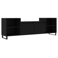 vidaXL Tv-meubel 160x35x55 cm bewerkt hout zwart - thumbnail