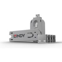 Lindy USB Port Blocker - Pack 4, Colour Code: White