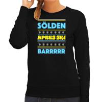 Apres ski sweater voor dames - Solden - zwart - apresski bar/kroeg - skien/snowboarden - wintersport - thumbnail