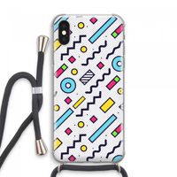 8-bit N°8: iPhone XS Max Transparant Hoesje met koord