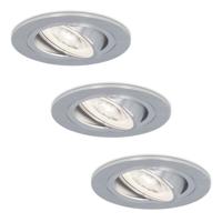 Set van 3 Chandler LED inbouwspots - 3,8W 270lm - IP20 LED Module - 6000K daglicht wit - Dimbaar - Kantelbaar - IP20 voor binnen - RVS