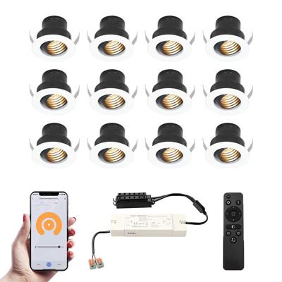 Set van 12 Medina Smart LED Mini Inbouwspots - Veranda spots - 12V 3W 150lm - Dimbaar - Kantelbaar - Wifi & Bluetooth - 2700K - IP44 - Wit Set van 12 Medina Smart LED Mini Inbouwspots - Veranda spots - 12V 3W 150lm - Dimbaar - Kantelbaar - Wifi & Bluetooth - 2700K - IP44 - Wit