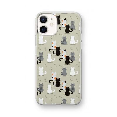 Katten: iPhone 12 mini Transparant Hoesje