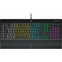 Gaming Keyboard Corsair K55 RGB PRO Zwart Qwerty Spaans Gaming Keyboard Corsair K55 RGB PRO Zwart Qwerty Spaans