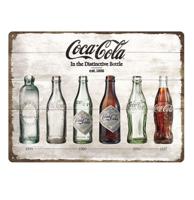 Metalen Plaat 'Coca Cola In The Distinctive Bottle' 30 x 40 cm - thumbnail