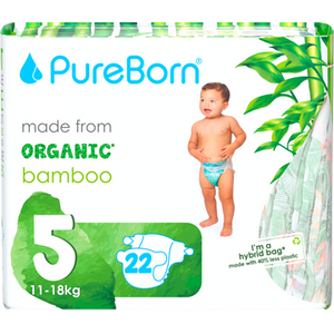 PureBorn Baby Luiers Made from Organic Bamboo Maat 5 1118 kg 22 Stuks 900g bij Jumbo