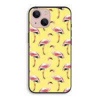 Flamingo's geel: iPhone 13 Biologisch afbreekbaar hoesje