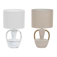 Bureaulamp DKD Home Decor Keramisch Polyester 50 W (20 x 20 x 35 cm) (2 Stuks)