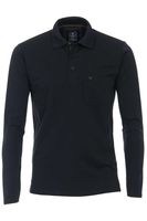 Redmond Casual Regular Fit Polo shirt zwart, Effen