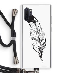 Pluim: Samsung Galaxy Note 10 Plus Transparant Hoesje met koord