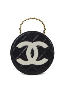 CHANEL Pre-Owned sac arrondi à design matelassé (1995) - Noir