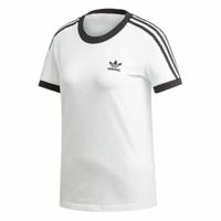 Dames-T-Shirt met Korte Mouwen Adidas 3 stripes Wit - Maat: 32