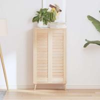 Kastdeuren met lamellen 2 st 99x29,5 cm massief grenenhout