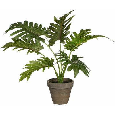 Mica Decoration kunstplant Philodendron - groen - H30 en D27 cm - Kamerplant Mica Decoration kunstplant Philodendron - groen - H30 en D27 cm - Kamerplant