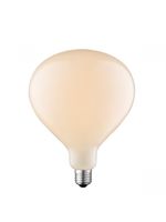 Edison Design LED lamp E27 LED filament lichtbron, Milky Globe 16/16/20.5cm, Wit, LED lamp Dimbaar, 6W 510lm 2700K, warm wit licht, geschikt voor E27 fitting
