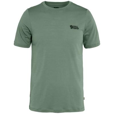 Fjallraven Abisko Wool Logo SS T-shirt Heren Patina Green XL