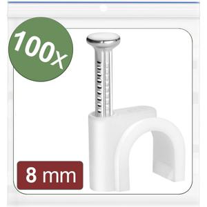 Quadrios 24CA421 Spijkerclip 24CA421 Bundel-Ø (bereik) 5 tot 8 mm Wit 100 stuk(s)