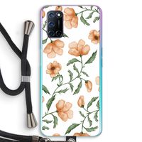Peachy flowers: Oppo A92 Transparant Hoesje met koord