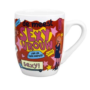 Cartoon mok/beker sexy vrouw 300 ml   -