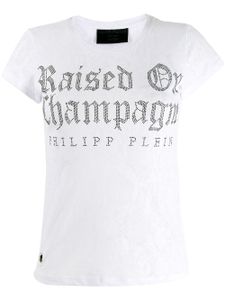 Philipp Plein t-shirt à détail de slogan - Blanc