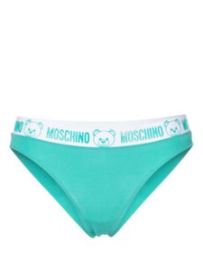 Moschino slip en coton à bande logo - Vert