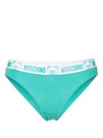 Moschino slip en coton à bande logo - Vert - thumbnail