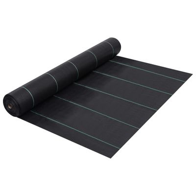 VidaXL Worteldoek 1x100 m pp zwart