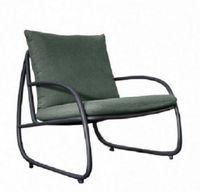 Youkou lounge chair alu black/almond green - Yoi