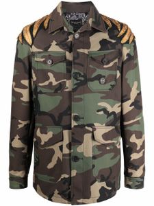 Philipp Plein veste Golden Eagle à motif camouflage - Marron