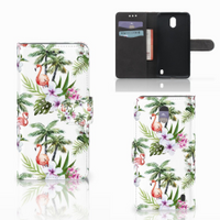 Nokia 2 Telefoonhoesje met Pasjes Flamingo Palms