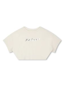 Karl Lagerfeld Kids t-shirt Karl Signature crop - Blanc