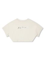 Karl Lagerfeld Kids t-shirt Karl Signature crop - Blanc