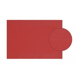 Placemats - 12x stuks - rood - gevlochten - 45 x 30 cm - onderleggers