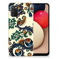 Siliconen Hoesje Samsung Galaxy A02s Barok Flower - thumbnail