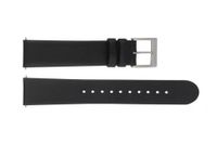 Horlogeband Mondaine BM20098 Leder Zwart 22mm