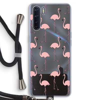 Anything Flamingoes: Oppo A91 Transparant Hoesje met koord