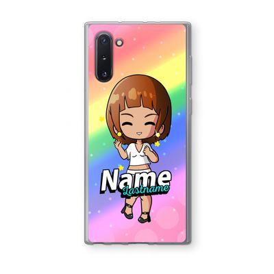 Chibi Maker vrouw: Samsung Galaxy Note 10 Transparant Hoesje