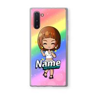 Chibi Maker vrouw: Samsung Galaxy Note 10 Transparant Hoesje