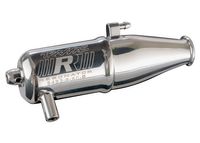 Tuned pipe, resonator, r.o.a.r. legal (single-chamber, enhances low to mid-rpm power) (for jato, n. rustler, n. 4-tec with trx racing engines) - thumbnail
