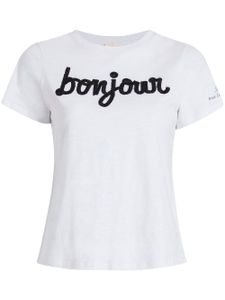 Cinq A Sept t-shirt à imprimé Bonjour - Blanc